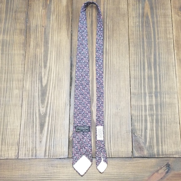 Vintage Christian Dior Paisley Print Silk Tie - Picture 3 of 6